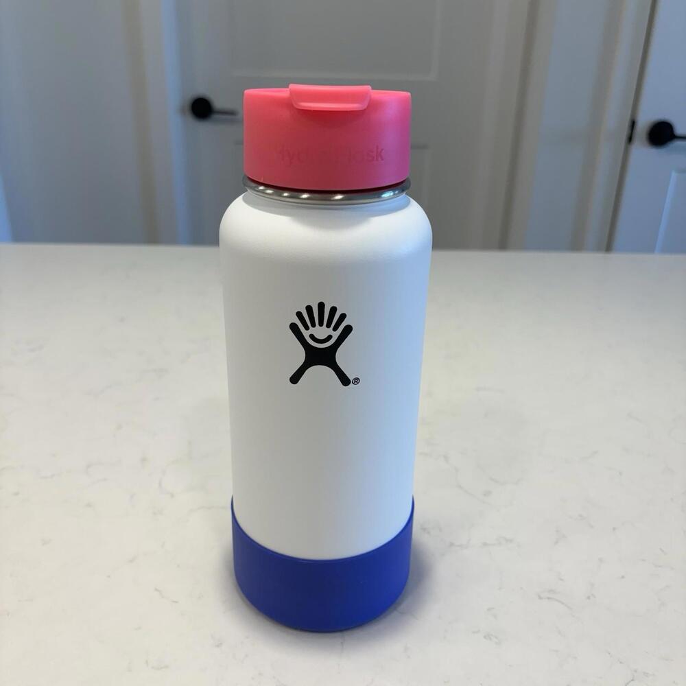 Hydro Flask 32oz Wide Mouth Water Bottle Teal Pink Purple White -Great Condition